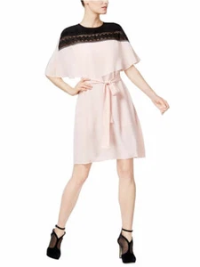 YYIGAL Size XS Lace-Yoke Capelet Dress PINK - Picture 1 of 2