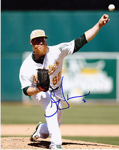 SEAN DOOLITTLE  OAKLAND A'S    ACTION SIGNED 8x10