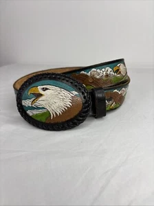Handmade American Bald Eagle Belt with Eagle Belt Buckle - Size 42 but 44” Long - Bild 1 von 19