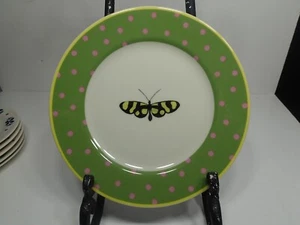 Anthropologie 8.5" Polka dots and Butterfly plate in great condition! - Picture 1 of 3