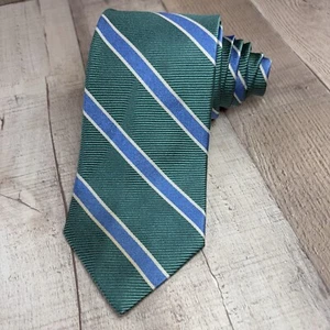 Corbata Brooks Brothers Makers para hombre 59"" X 3,25"" a rayas verde toda seda EE. UU. - Imagen 1 de 8