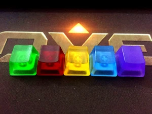Pure Resin Transparent Backlit Keycap R4 OEM for Cherry MX Mechanical Keyboard - Picture 1 of 17