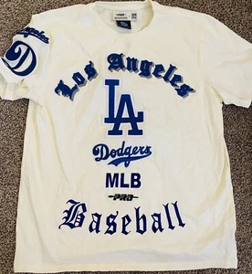 *RARE* LA Dodgers Pro Standard Cream Cooperstown Collection Old English T-Shirt - Picture 1 of 6