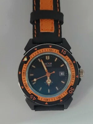 Reloj pequeño Sector 101 Expander negro y naranja  Foto 1 de 4