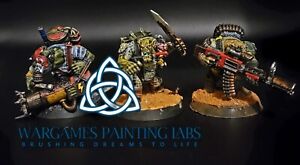 Handpainted Ork Kommandos Kill Team WH40K Collectible Figure for Wargames