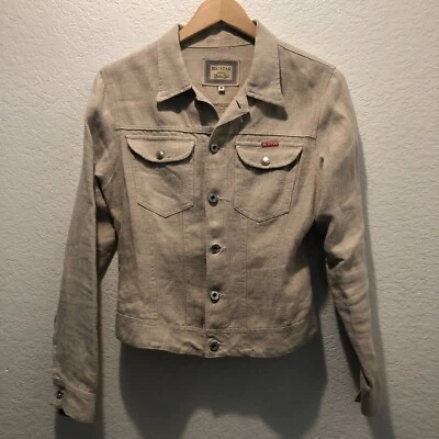 Chaqueta de camionero de lino Big Star for Western Girl de colección para mujer mediana beige FRANCIA Foto 1 de 4