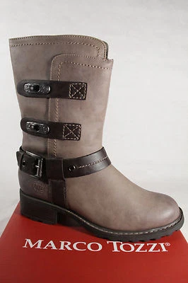 Marco Tozzi Botas Botines Botas de Invierno Taupe ¡NUEVO! Foto 1 de 4