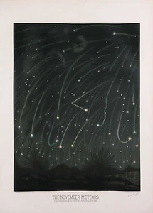 Etienne Trouvelot : "The November Meteors" (1882) � Giclee Fine Art Print - Picture 1 of 7