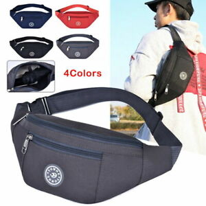 Unisex Men Sport Waist Bags Running Belt Bum Bag Zip Fanny Pouch Pack Waterproof