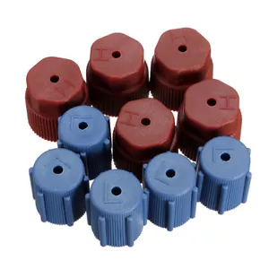 10x R134a 13mm&16mm AC System Cap Charging Port Service Caps High Low Side Kits - Picture 1 of 14