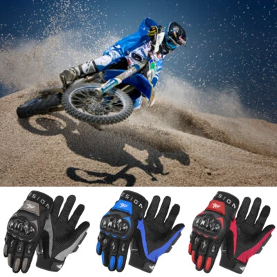 Luvas de dedo inteiro para motocicleta de fibra de carbono tela sensível ao toque - Imagem 1 de 4