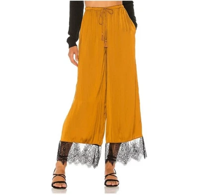 Pantalones de salón Free People Honey Ginger Talking in My Sleep pierna ancha LEER talla S Foto 1 de 4