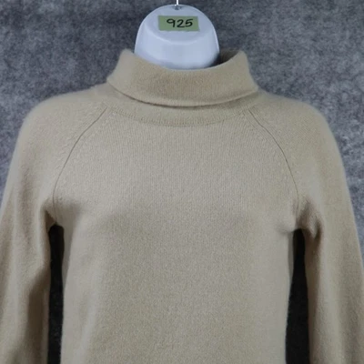 Suéter Aqua para Mujer XS Beige Mezcla de Cachemira Cuello Alto Pullover Tejido Suave Acogedor Foto 1 de 4