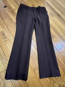 Vtg Panhandle Slim Brown Polyester Western Pants Slacks Men's 38x31 Made in USA - Picture 1 of 9