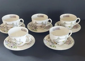Alfred Meakin 5 Tea Cups And Saucers London Town Series - Picture 1 of 15