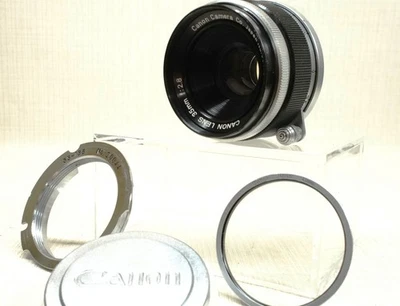 [ MINT w/ Cap+Filter ] Canon 35mm f2.8 Lens LTM L39 Leica screw Mount From JAPAN - Image 1 of 4