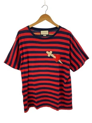 Camiseta GUCCI S Algodón ROJO Rayas X5P69 Foto 1 de 4