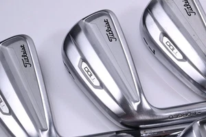 Left Hand Titleist T100 2021 Irons / 5-PW+50° / Stiff Flex AMT Tour White S300 - Picture 1 of 7