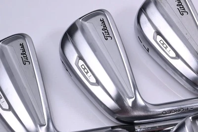 Left Hand Titleist T100 2021 Irons / 5-PW+50° / Stiff Flex AMT Tour White S300 - Image 1 of 4