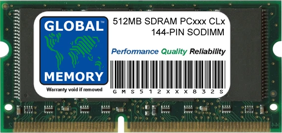 512MB PC100 100MHz / PC133 133MHz 144-PIN SDRAM SODIMM RAM FOR APPLE LAPTOP/PCs - Image 1 of 1