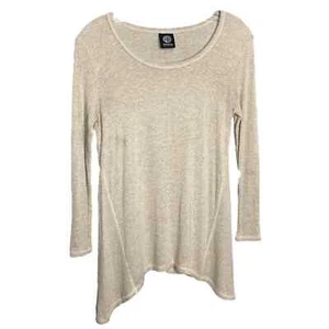Maglione donna Bobeau cotone manica lunga collo allungato marrone chiaro S - Foto 1 di 3