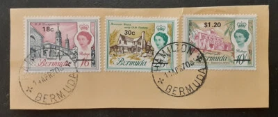BERMUDA British Territory 1970 Monetary Reform Overprints Hamilton Postmark 5356 - Image 1 of 2