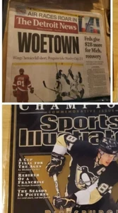 Pittsburgh Penguins Collectible Lot SGA's Newspapers Programs Crosby Lemieux (5) - Picture 1 of 6