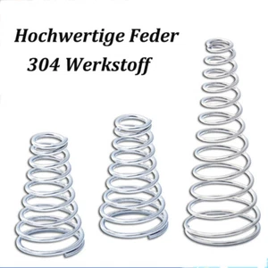 Konisch Druckfeder 304 Edelstahl Druckfedern Kegelfeder ab Drahtdurch 0,4mm-2mm - Picture 1 of 14