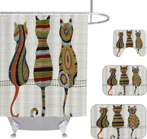 Bathroom Sets with Shower Curtain and 20 x 31 Rugs Bathroom Accessories Sets Dec - Picture 1 of 88