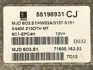 Centralita motor Opel Corsa D 55198931CJ 55198931 CJ MJD603S1 7160016202 - Picture 1 of 5