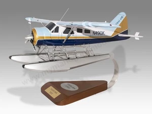 De Havilland DHC-2 Castoro Katmai Air Desk Legno Modello Aereo Scala Piccola 1/48 - Foto 1 di 12