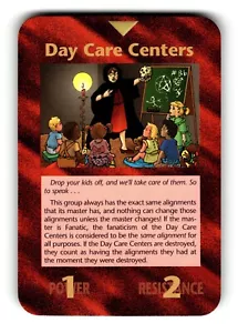 Day Care Centers Card INWO Illuminati New World Order Assassins Game 27/122 - Picture 1 of 4