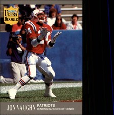 1991 Ultra Update Football Card #U57 Jon Vaughn RC