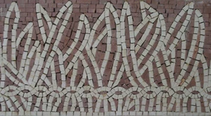 Grass Funky Garden Border Listello Marble Mosaic - Picture 1 of 1