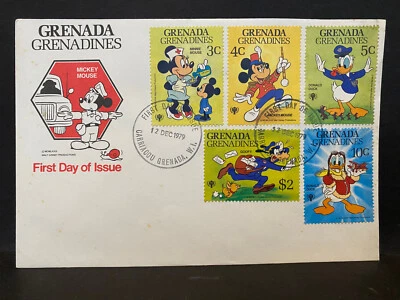 GRENADA GRENADINES, 1980s, DISNEY Cachet FDCs, First Day Covers - Image 1 of 2