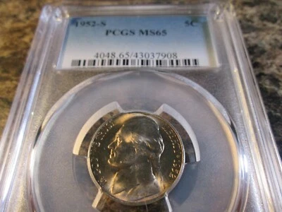 1952-S JEFFERSON NICKEL - PCGS MS65    7908 - Image 1 of 2