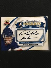 2011-12 IN THE GAME ROLLIE MELANSON BETWEEN THE PIPES AUTHENTIC GOALIEGRAPH A-RM