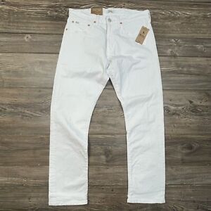 Polo Ralph Lauren Men’s Varick Slim Straight Stretch Jean White Size 32X30 NWT