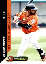 2017 Long Island Ducks Choice #24 Elmer Reyes Tampa Florida FL Baseball Card