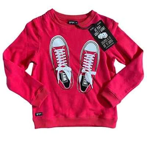 NWT Yporque Kids Long Sleeve Sneaker Sweatshirt Red Size 8 - Picture 1 of 9
