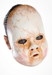 Scary Baby Doll Adult Vinyl Halloween Costume Accessory Mask - Picture 1 of 1