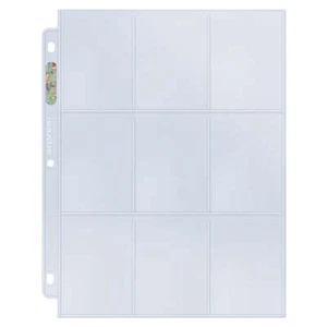 25 Ultra PRO Silver Series Standard Card Sized 9-Pocket Binder Pages - Picture 1 of 2