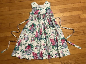 VTG Karla Lacayo pour Vive La Fete Floral Smocked Dress Size 8 - Picture 1 of 7
