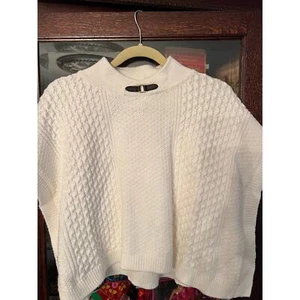 Janie and jack size 7 nwt white TEXTURED SWEATER CAPE - Picture 1 of 7