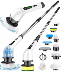Electric Spin Scrubber, Cordless Cleaning Brush, Shower Scrubber, 8 Brush Heads - Picture 1 of 7