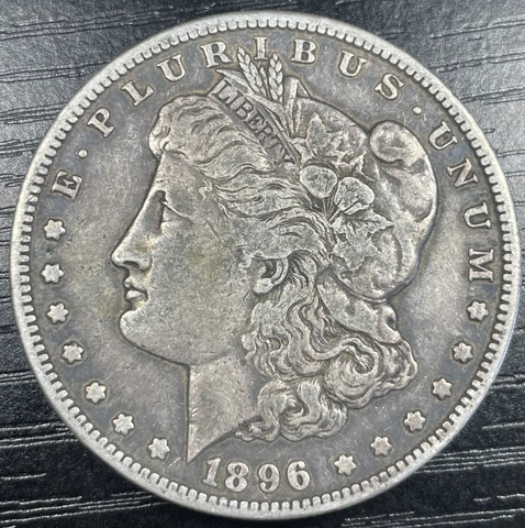 1896-S Morgan Silver Dollar Key Date VF Mid grade example Cover
