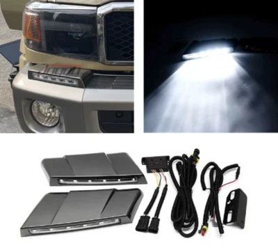 2PCS ABS Front fog light LED daytime running light For Toyota Land Cruiser LC79 — 第 1/4 张图片