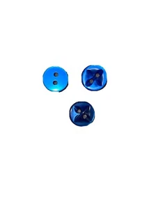 12 PC PKG. NEW 1/2 INCH ROYAL BLUE PEARL FINISH STAR DESIGN BUTTON - Picture 1 of 3