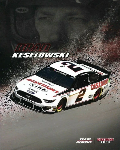 2021 BRAD KESELOWSKI "DISCOUNT TIRE FORD PENSKE" #2 NASCAR CUP SERIES POSTCARD Cover