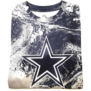 Dallas Cowboys NFL Shirt Youth Boys Size S 8 Blue/Gray Performance Wear - Picture 1 of 11